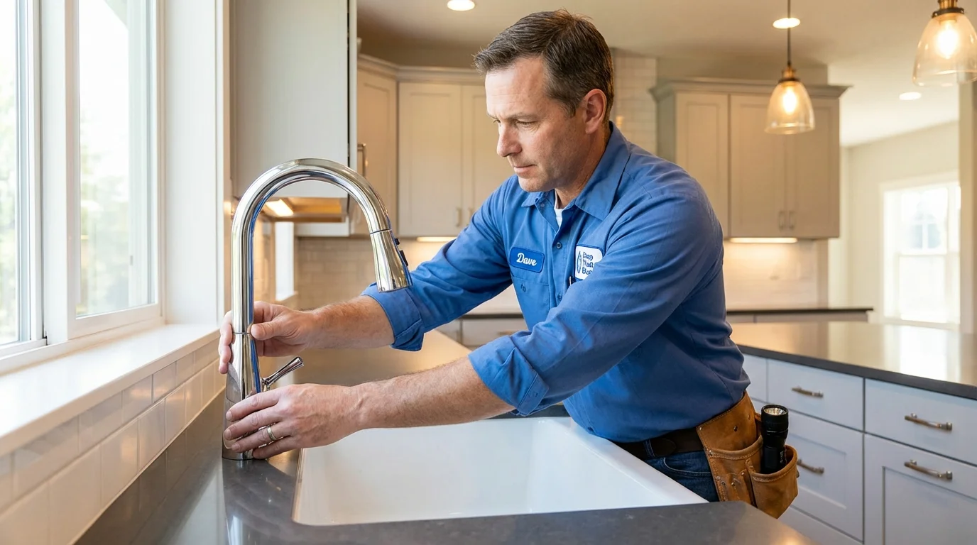 Kitchen faucet installation by Johns Plumbing LLC in Cleves
