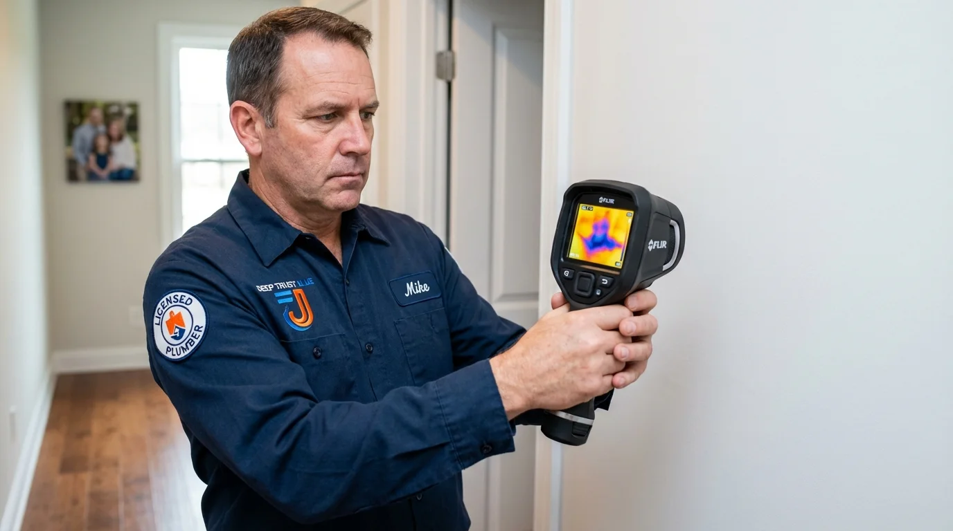 Thermal imaging leak detection by Johns Plumbing LLC in Cleves